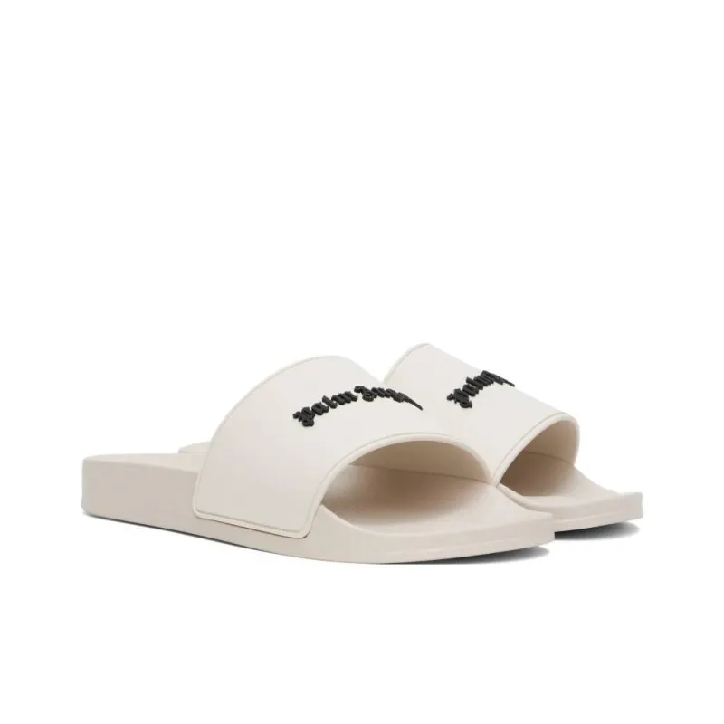 PALM ANGELS Slide Slippers Men's White-2