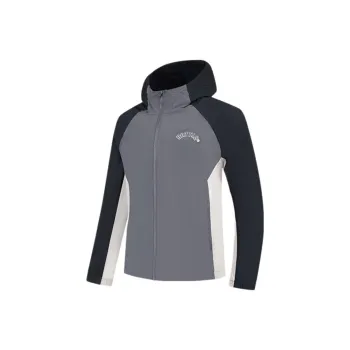 QIAODAN Jackets Coats Men's Black Sand Gray/Black
