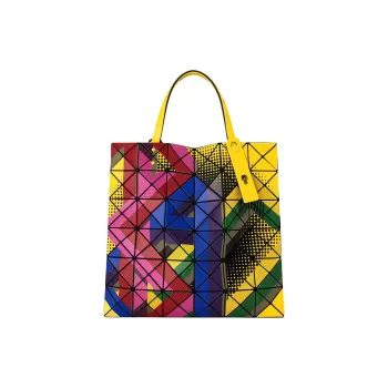 ISSEY MIYAKE Polyvinyl Chloride Resin Tote Bag, Shopping Bag, Shoulder Bag Women's Yellow & Multicolor