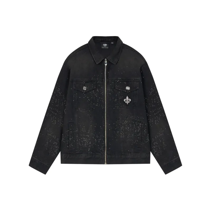 Palladium Denim Jacket Unisex Lead Black-0