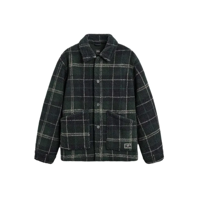 ZARA Jackets Men Green-0