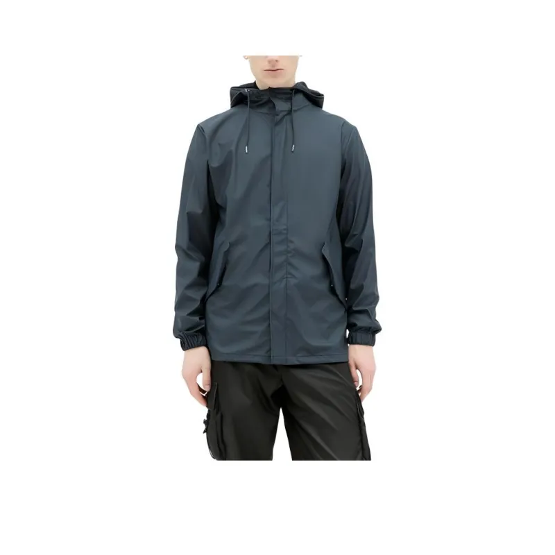 Rains Long Sleeved Drawstring Hooded Coat-0