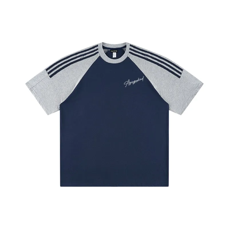 PISYPOX T Shirt Unisex Navy Blue & Yellow-4