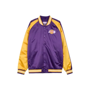 Mitchell & Ness Baseball Jacket Unisex Purple Gold