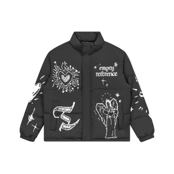 EMPTY REFERENCE Puffer Jacket Unisex Black
