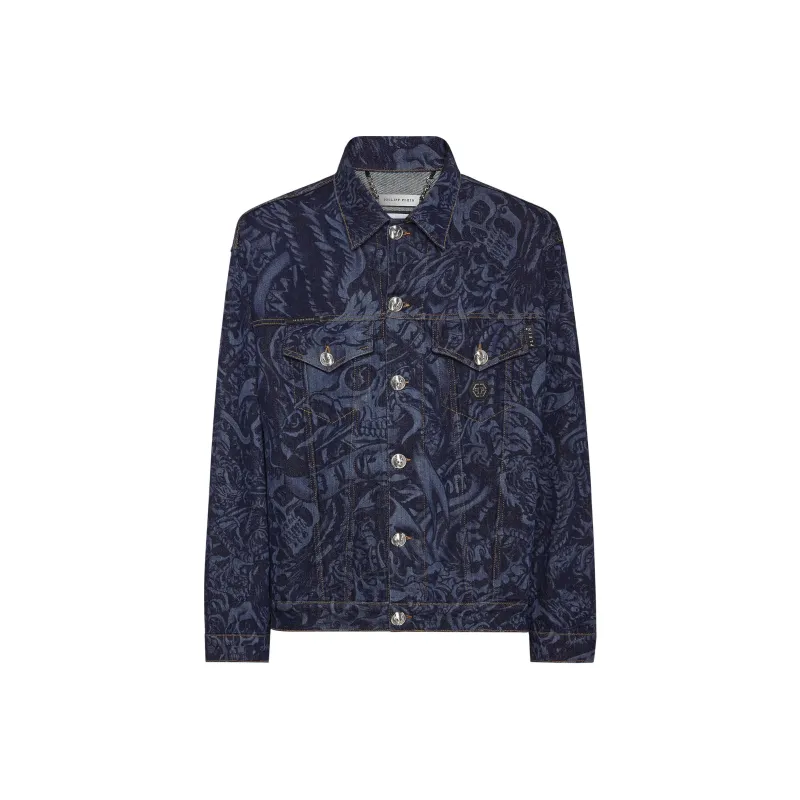 PHILIPP PLEIN Tattoo Denim Jacket-0