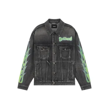 WE11DONE Denim Jackets Unisex Black