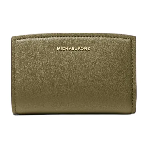 MICHAEL KORS Bryant Cow Leather Wallet Medium Size Women's Desert Green