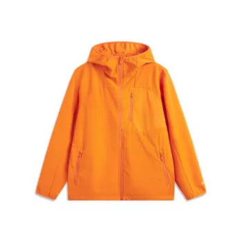 LiNing CF Tracing Waterproof And Windproof To Keep Warm Windbreaker Jacket Unisex Evening Orange