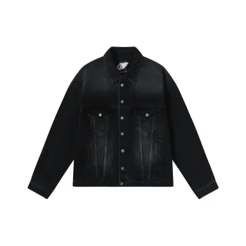 JEFF HAMILTON Denim Jacket Unisex Black