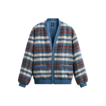 ZARA Velvet feel Coat Men's Blue