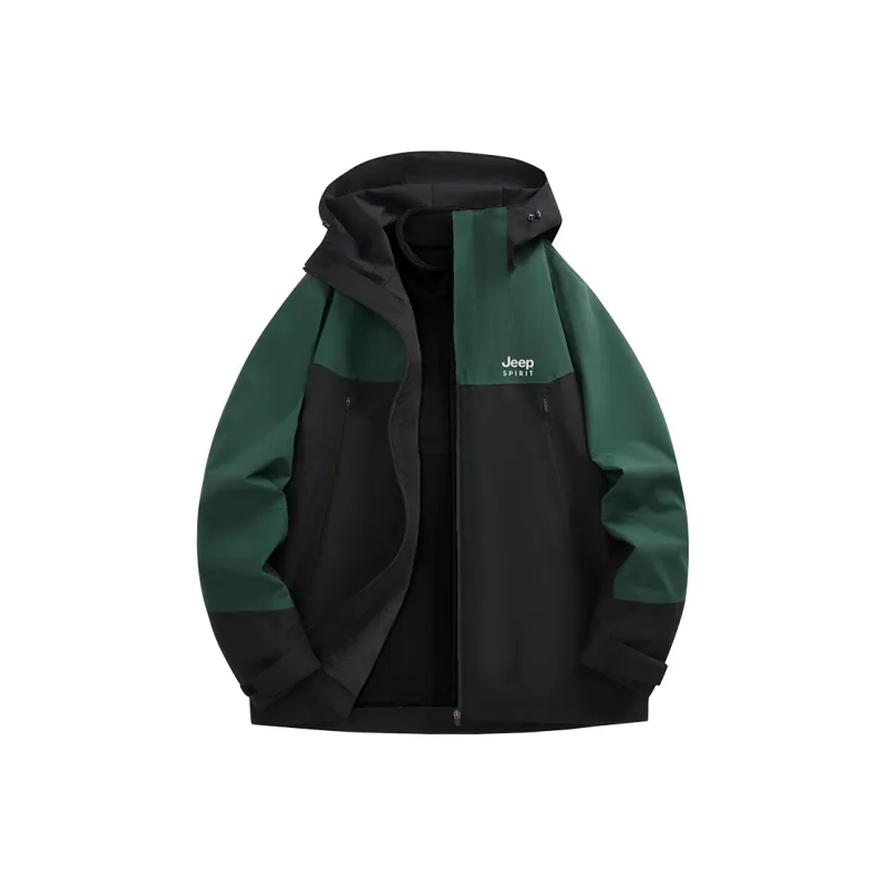JEEP SPIRIT Outdoor Hiking Waterproof, Thermal, Water Repellent, Rainproof Windbreaker Jacket Unisex-5