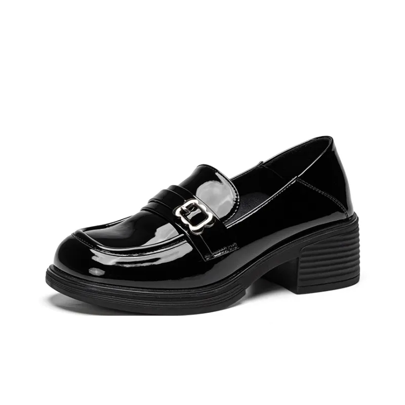 EXULL Q Loafers 5CM Women's Black-1
