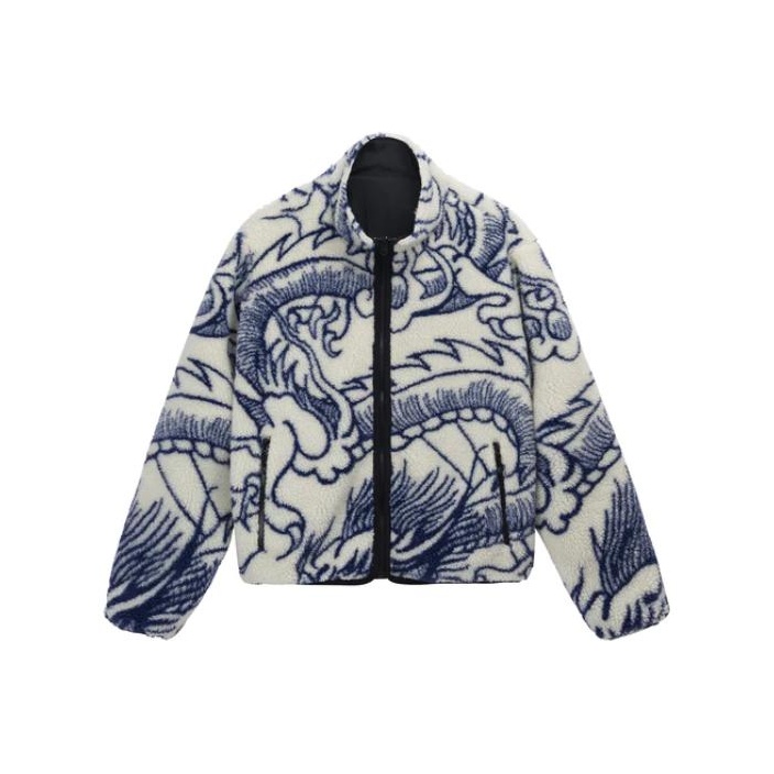 Stussy Dragon Sherpa Jacket - POIZON Stussy Dragon Sherpa Jacket - POIZON