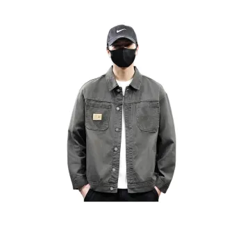 Tonlion Denim Jacket Unisex Army Green