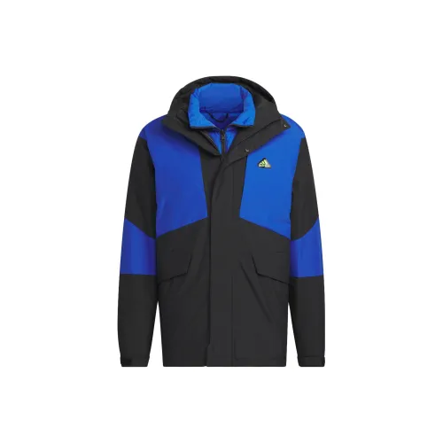 Adidas Down Jacket Men's Black/Royal Blue