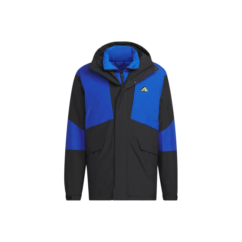 Adidas Down Jacket Men's Black/Royal Blue-0