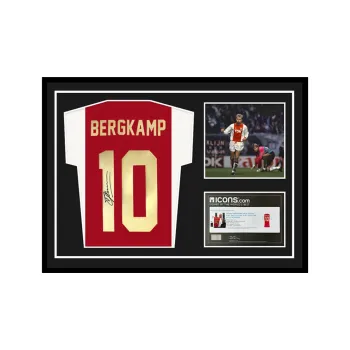 Three For Ajax Team Jersey Exquisite Mounting, Outer Frame Approx. 72x98cm, Icons Certificate Unisex
