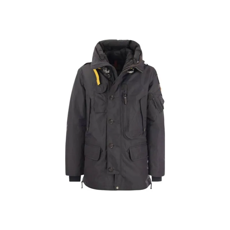 PARAJUMPERS Kodiak Logo Patch Hooded Padded Coat-0
