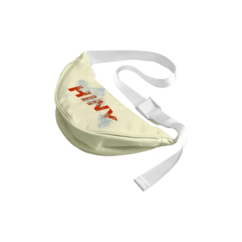HINY Polyester One Shoulder Crossbody Bag Sling Bag Fanny Pack Regular Unisex White-22