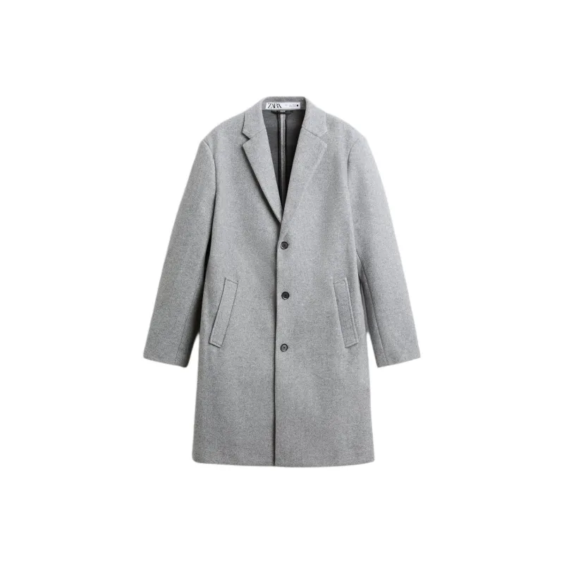 ZARA Coats Men Gray-0