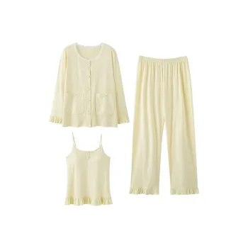 MIIOW Pajama Set Women's Light Yellow