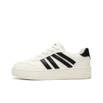 ZHR White Tone Formula Anti Slip And Wear Resistant Height Increasing Low Top Skateboard Shoes Women's Beige Black