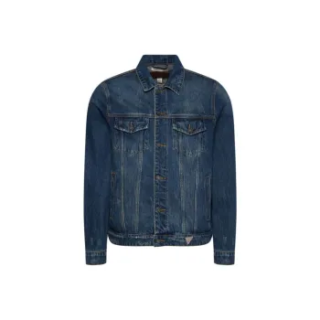 GUESS Denim Jackets Men Blue