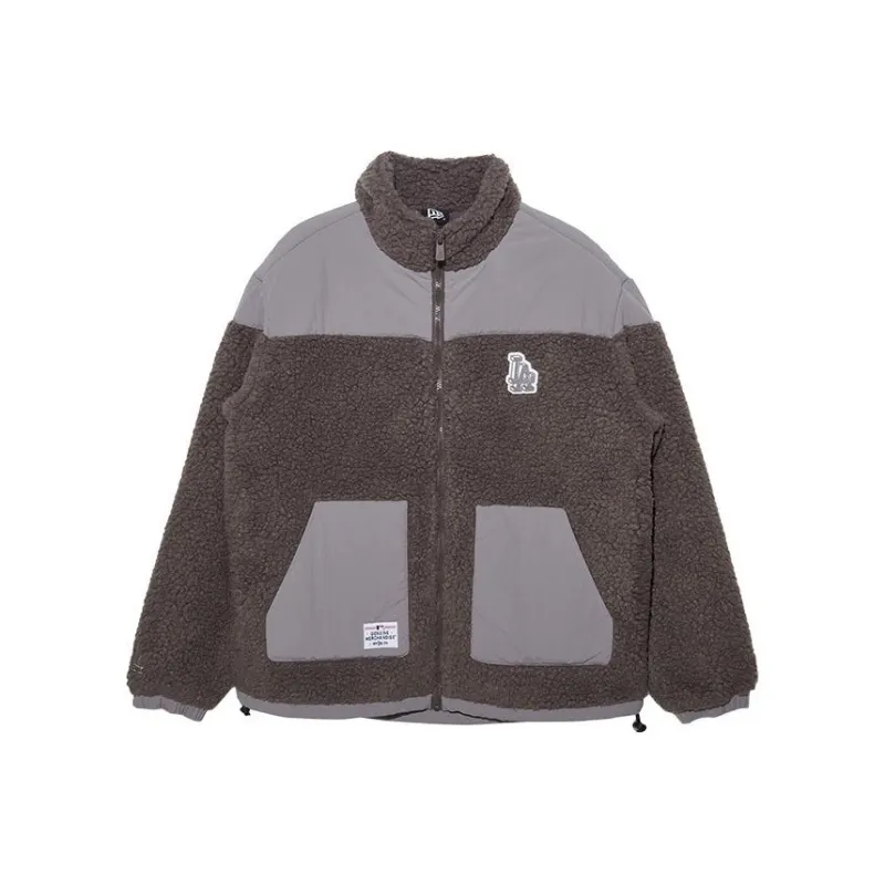 New Era Velvet feel Coat Unisex Gray-0