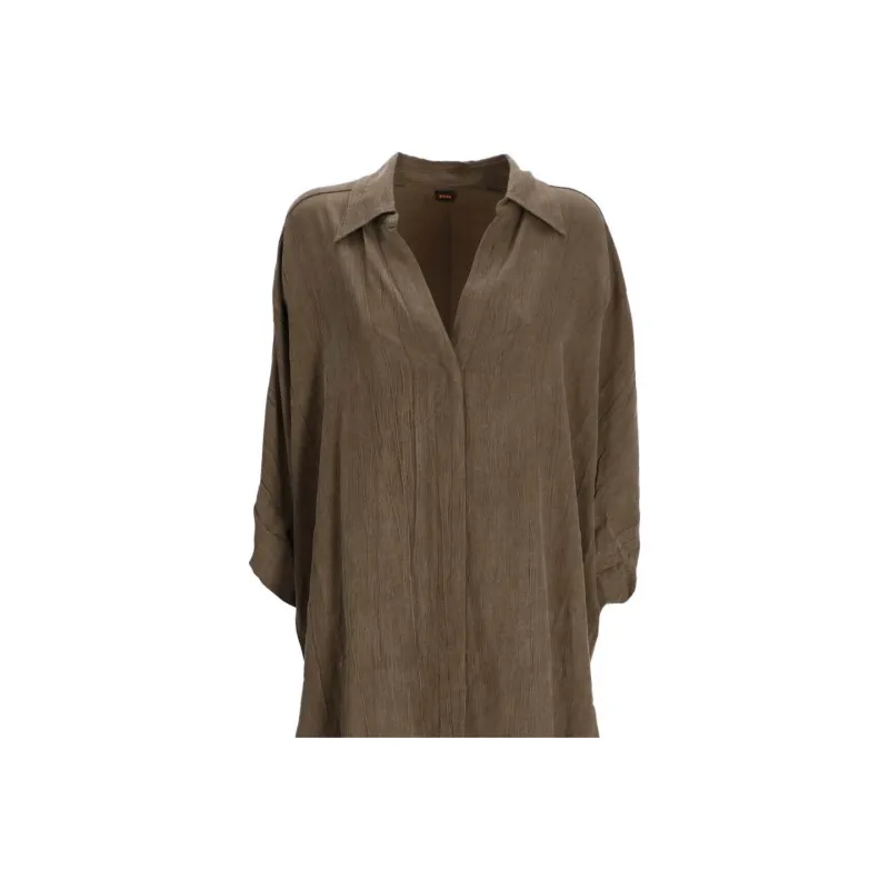 HUGO BOSS Crinkled-finish Mini Dress-4