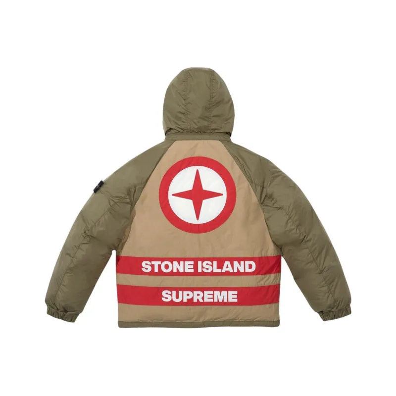 Supreme Stone Island Reversible Down Puffer Jacket-5