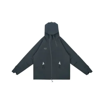 MYSAMESAME Fall Jackets & Coats Loose Fit Unisex Volcanic Gray Black