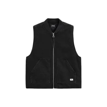 ZARA Vests Men Black