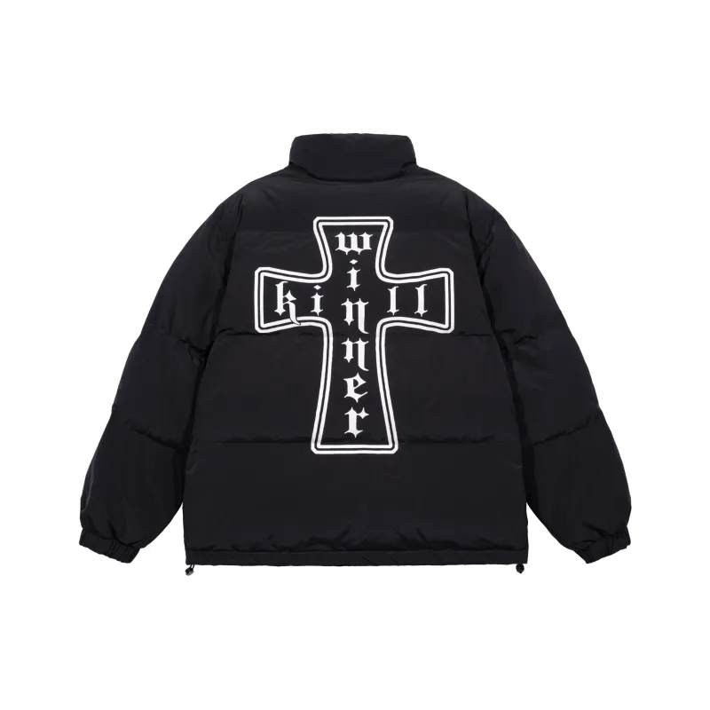 KILLWINNER Stand Collar Loose Fit Thickened Puffer Jacket Unisex-0