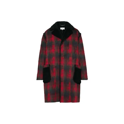 Maison Margiela Pendleton Jacquard Coat Coats Men's Red