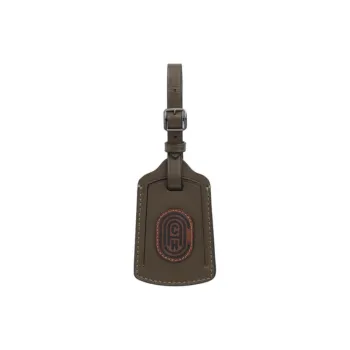 COACH Luggage Tag Cow Leather Luggage Tag Unisex Green