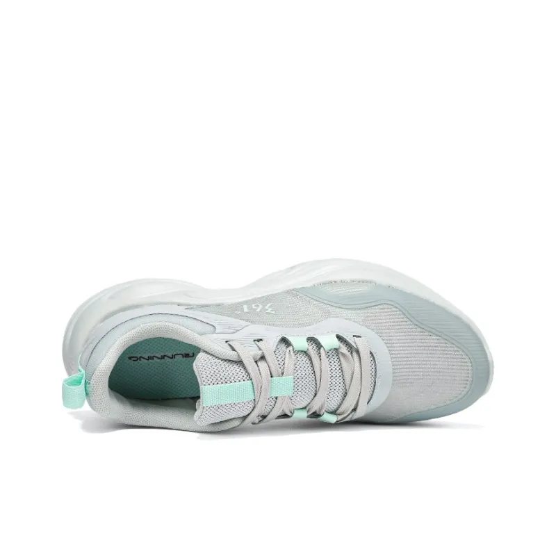 361° Cushioning, Breathable, Lightweight Low Top Casual Running Shoes Women's Mint Gray Green Eggshell Green-3