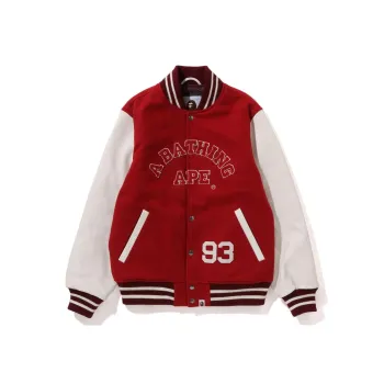 A BATHING APE Giant Ape Head Varsity Jacket