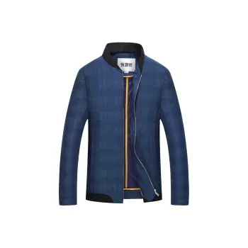H YXIANG Jackets Men Light Blue