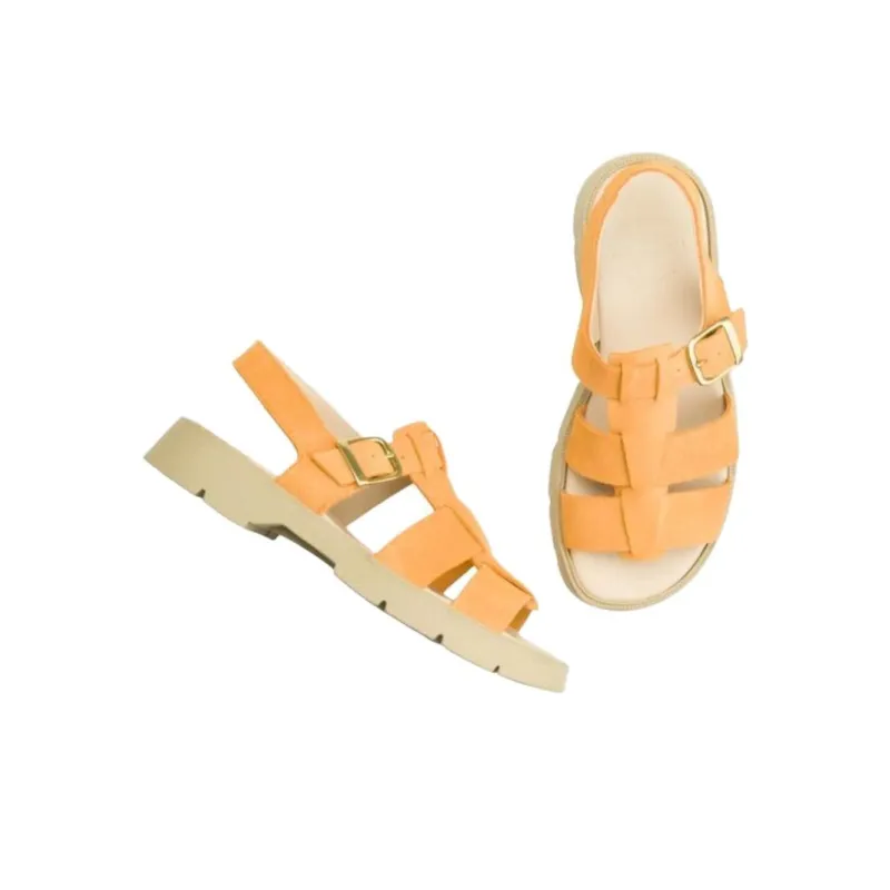 KLEMAN CLEON MANUFACTURE BALLAST V Roman Sandals 3cm Men's Peach-4