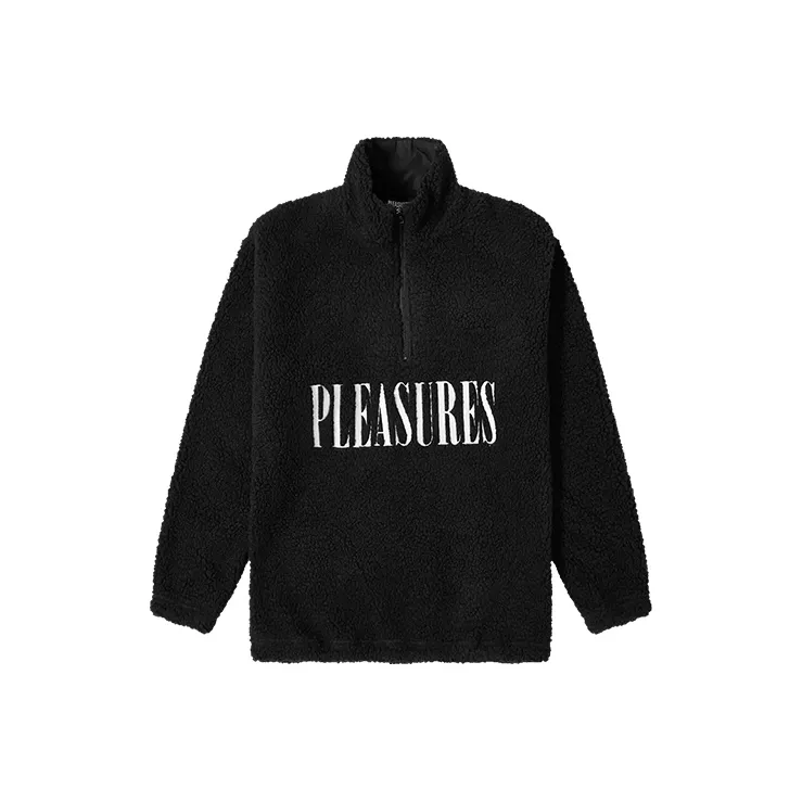 PLEASURES Sherpa Prayer Quarter Zip Jacket-0