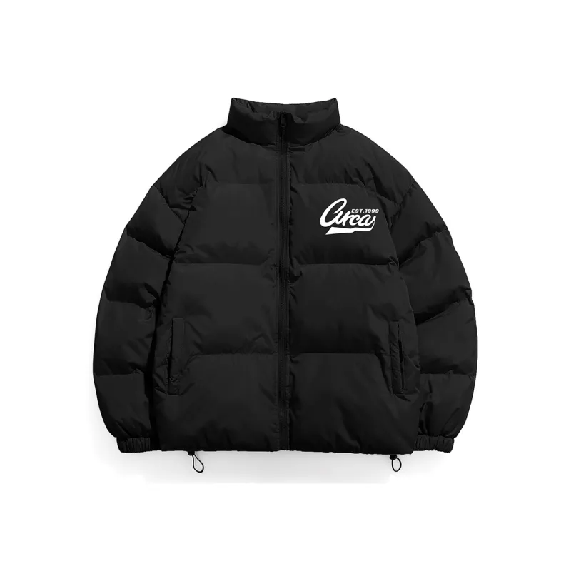 C1RCA American Minimalist Style Solid Color Basic Stand Collar Puffer Jacket Unisex-2