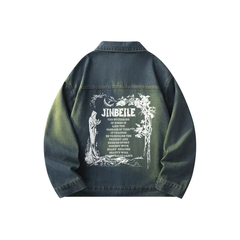 JINBEILE Denim Jackets Unisex-4