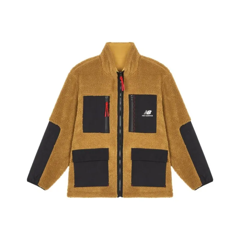 New Balance Velvet Jackets Men Brown-0