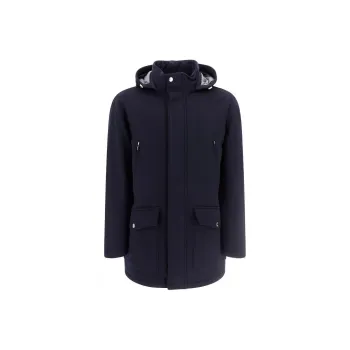 Brunello Cucinelli Coat Men's Navy Blue