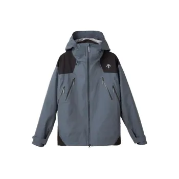 DESCENTE Water-Resistant Windproof And Water-Repellent Windbreaker Jacket Men's Light Gray