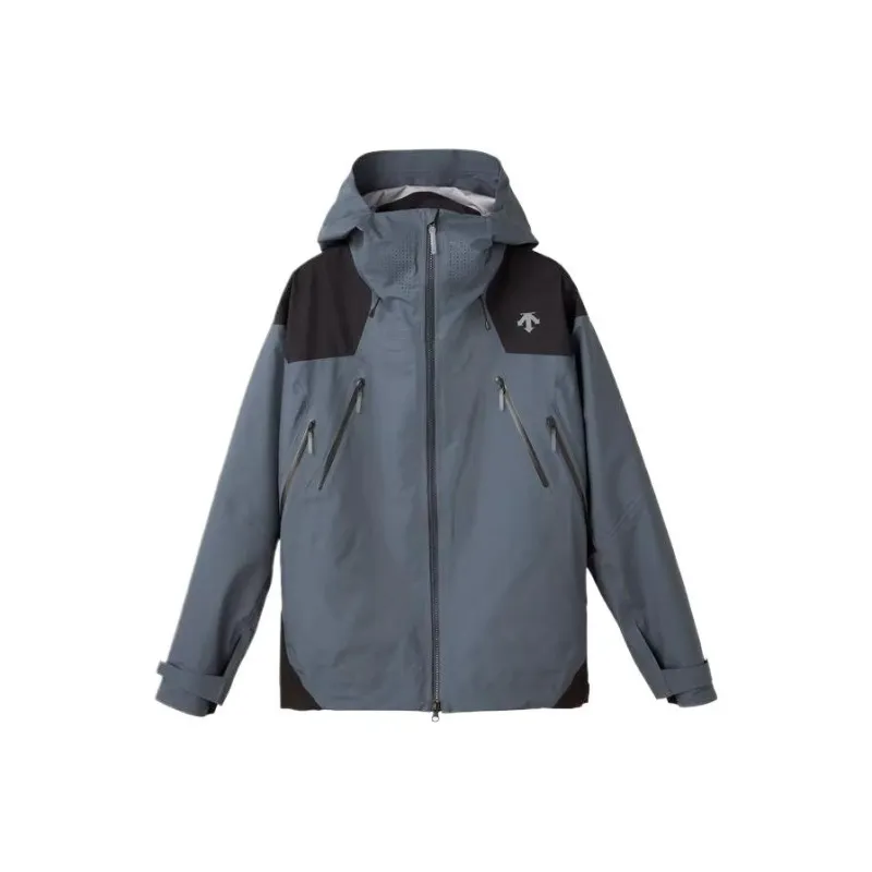 DESCENTE Water-Resistant Windproof And Water-Repellent Windbreaker Jacket Men's Light Gray-0