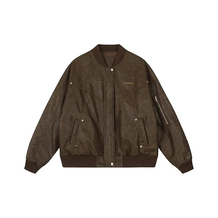 A Chock Jackets Coats Unisex Brown-0