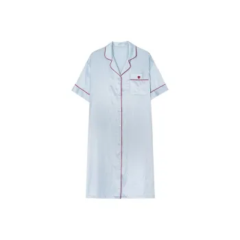 XISHE Nightgown Women's Sky Blue