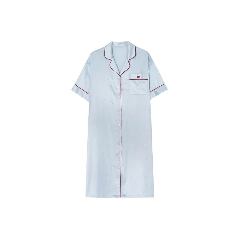 XISHE Nightgown Women's Sky Blue-0